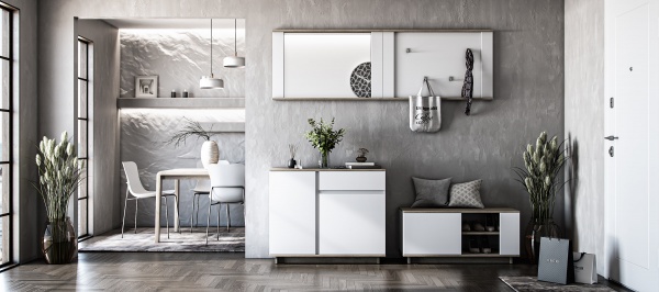 Комод Грейд 2д1ш Concept дуб крафт серый /нимфея альба 