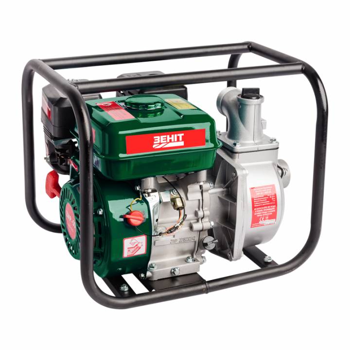 Мотопомпа бензиновая Зеніт ЗМП-50 v2.0 2 дюйма 23м подъем 7м забор 196 см³