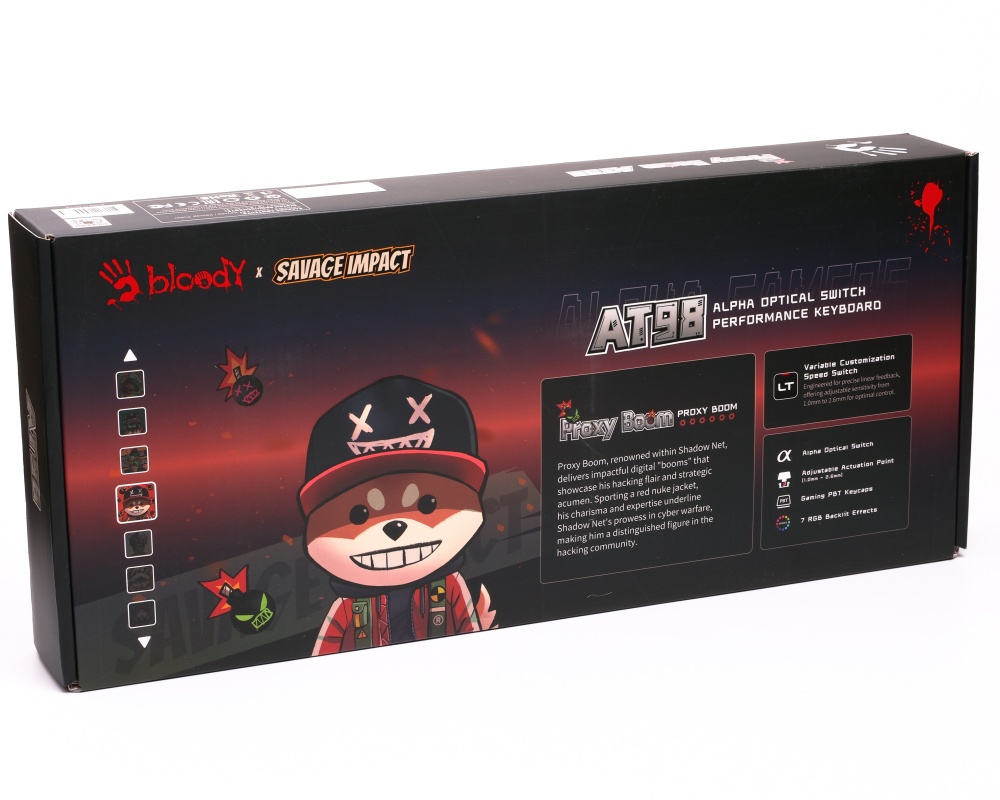 Клавіатура ігрова BLOODY (AT98 (Proxy Boom)) Alpha Optical Switch red/blue