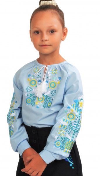 Вишиванка дитяча Едельвіка р.116 блакитний 106-19/09 