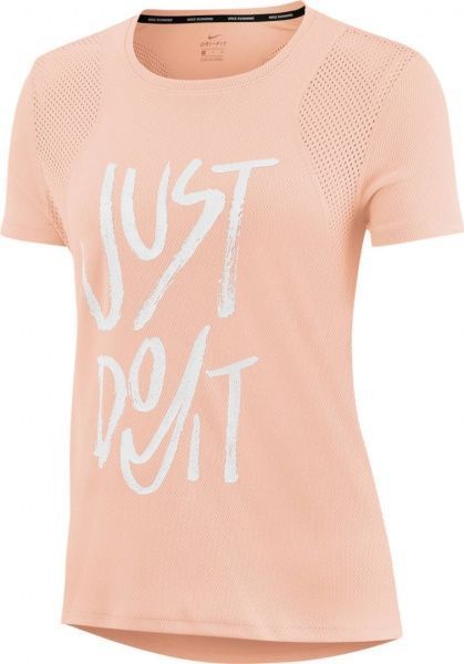 Футболка Nike W NK RUN TOP SS GX BV2910-682 L персиковий