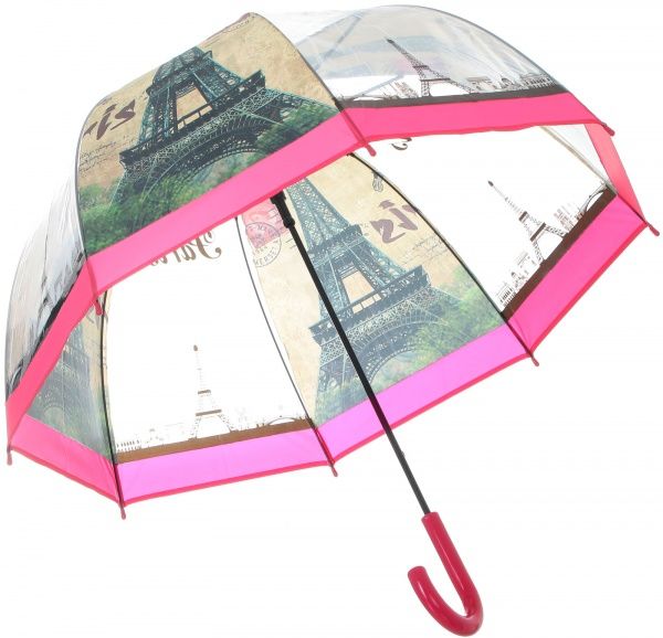 Зонт Урбанистика, трость, автомат красный 