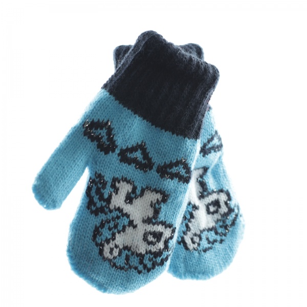 Варежки Margot Bis Pony р.11 голубой 8425 