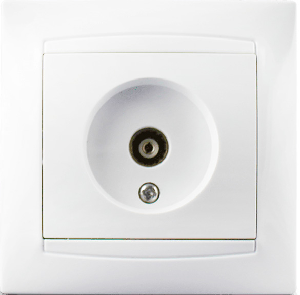 Розетка TV Erste Prestige белый 9206-70,W