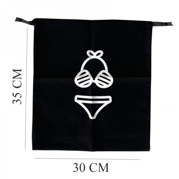 Органайзер текстильний Organize M-beach Beach бавовняний для речей чорний 350x300 мм