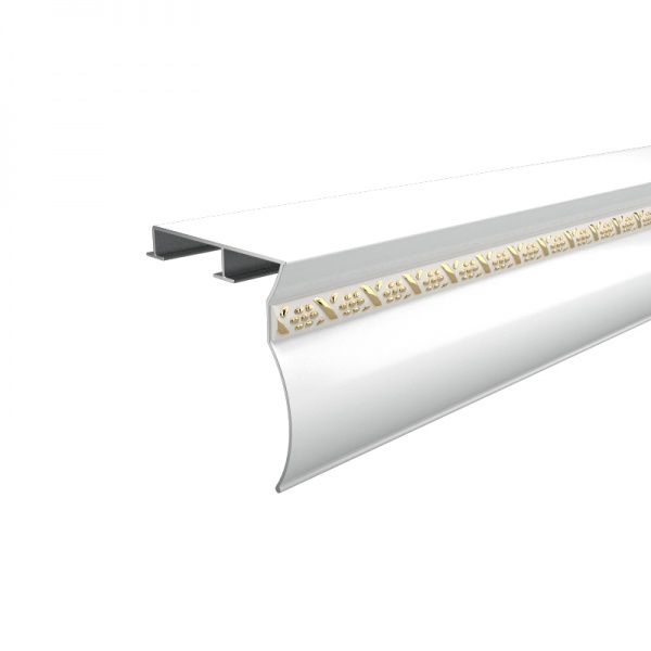 Карниз Алюсервіс с молдингом двойной укомплектованный 150 см белый 1 шт. 