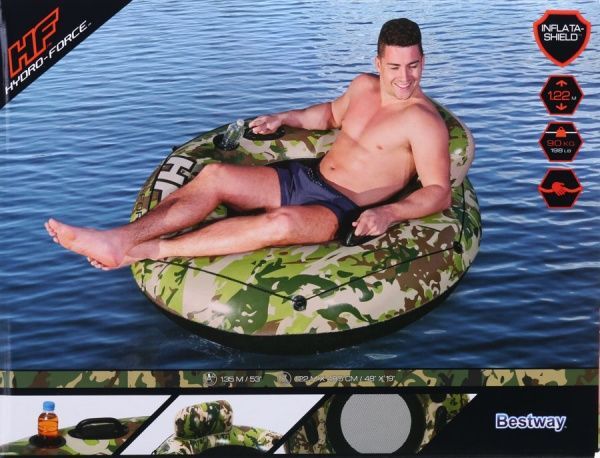 Круг для купания Bestway 135х Camo cruiser зеленый