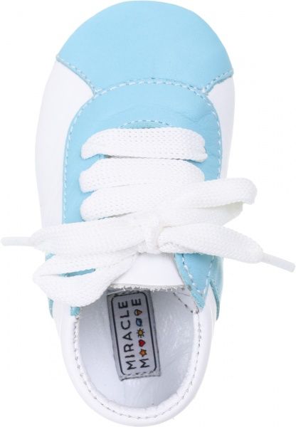 Пинетки детские MiracleMe 2215 р. 20 12 см голубой с белым 