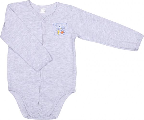 Боди детское для мальчика Татошка р.68 серый меланж м14251смл 