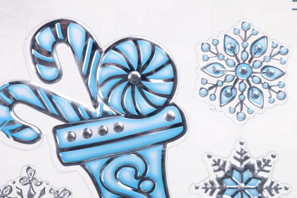 Наклейка декоративная силиконовая микс (4 дизайна) в ассортименте 16x16 см