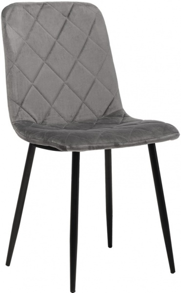 Стілець обідній Лаціо велюр сірий/чорний