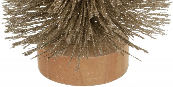 Елка декоративная настольная золотая 11x30 см