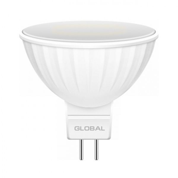 Лампа світлодіодна Global 5 Вт MR16 матова GU5.3 220 В 3000 К 1-GBL-113 