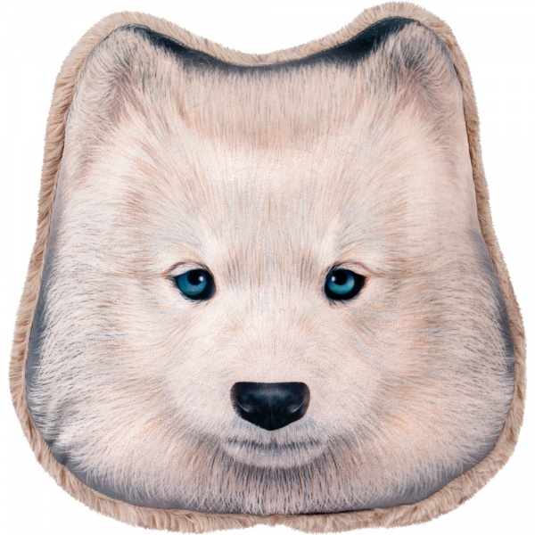 Подушка декоративная Собака Лайка 30x35 см бежево-серый Stip 