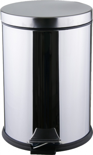 Ведро EFOR Metal с педалью 8000064160070 13 л серебряный 