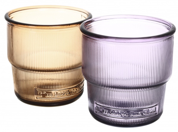 Стакан низкий Ribbed Apilable мальва 300 мл 1 шт. San Miguel 