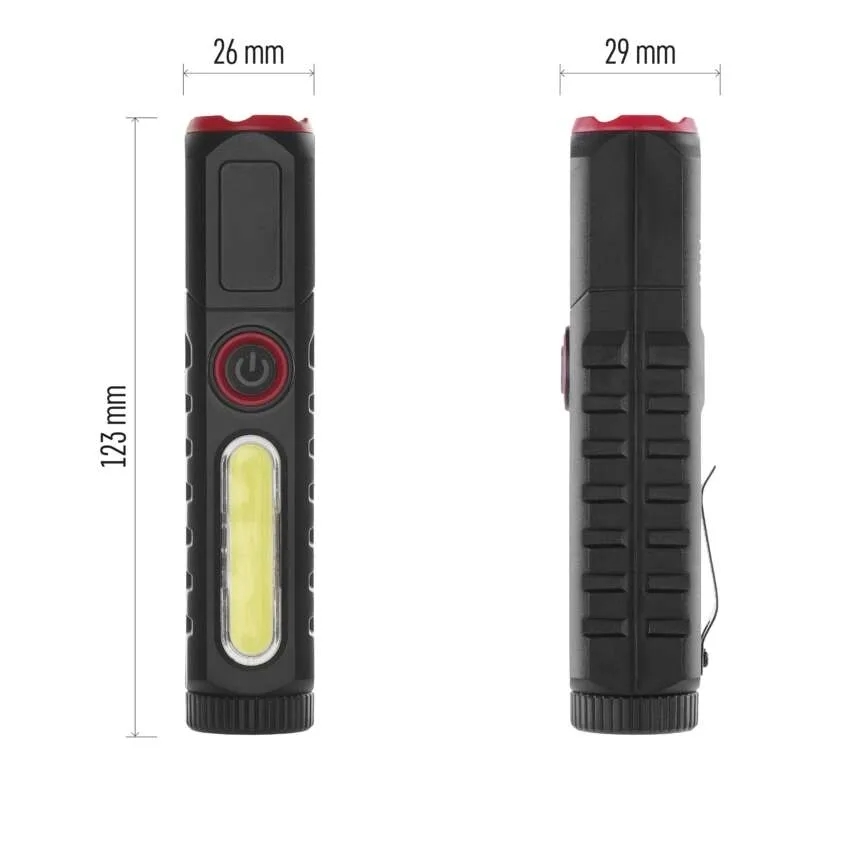 Ліхтар-лампа Emos LED Li-Ion 400 mAh 120 Lm чорно-червоний P4720