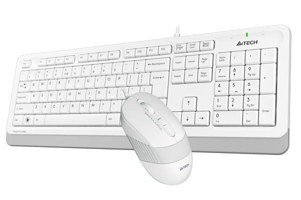 Комплект клавіатура та миша A4Tech Fstyler F1010 White 