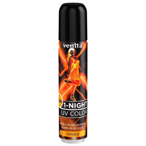 Спрей тонуючий Venita 1-Night UV Color №5 неоновий помаранчевий 50 мл