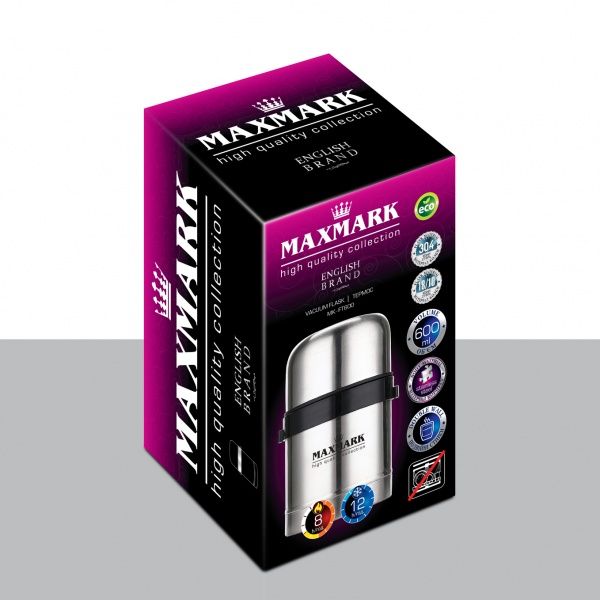 Термос для їжі Classic 600 мл срібний MK-FT600 Maxmark