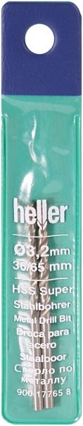 Сверло по металлу Heller HSS-Super 36x65 мм 2 шт. 3.2 мм 2 шт. 17765