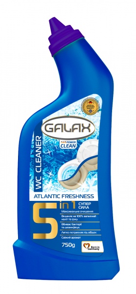 Средство для чистки унитаза Galax das PowerClean Свежесть Атлантики 750 г 