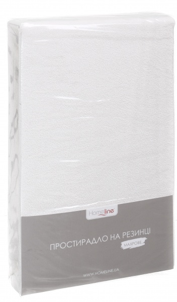 Простирадло на резинці махрове 160122 90x200 см кремовий Homeline 