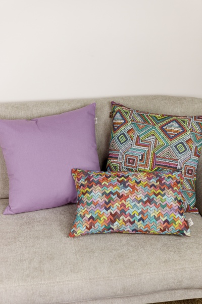 Подушка декоративна бузкова 45x45 см різнокольоровий Прованс 