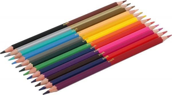 Олівці кольорові двосторонні 12 шт. 24 кольори KITE