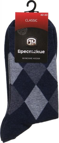 Шкарпетки чоловічі БЧК 2125 CLASSIC 044 р. 27 темно-синій меланж 