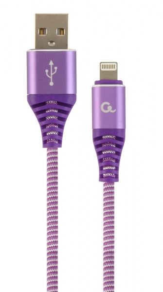 Кабель Cablexpert Lightning – USB 1 м пурпурный (CC-USB2B-AMLM-1M-PW) USB 20 А-папа/Lightning 