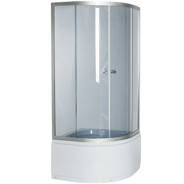 Душевая кабина UP! (Underprice) HK-8140 Q 800x800x1950 профиль сатин, стекло графит