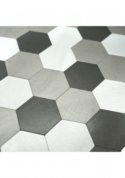 Декоративная панель EMERGO самоклеющая Шестигранная Алюминий Home Inspire 