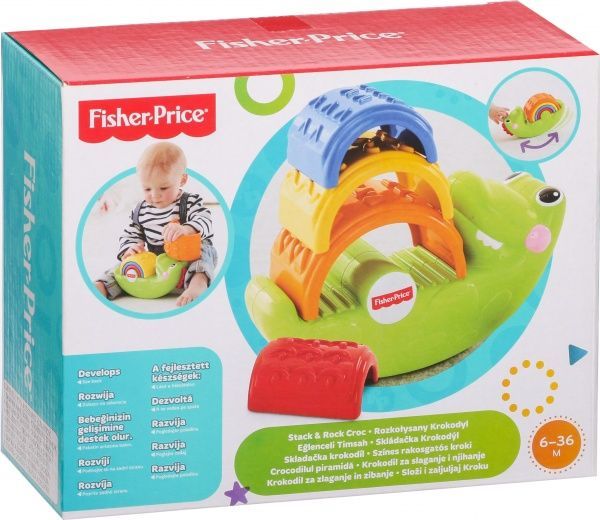 Іграшка розвивальна Fisher Price Веселий крокодил Складай і гойдай CDC48