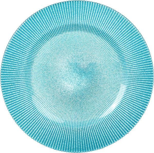 Блюдо Glimmer 33 см бірюзове Decor Cam 