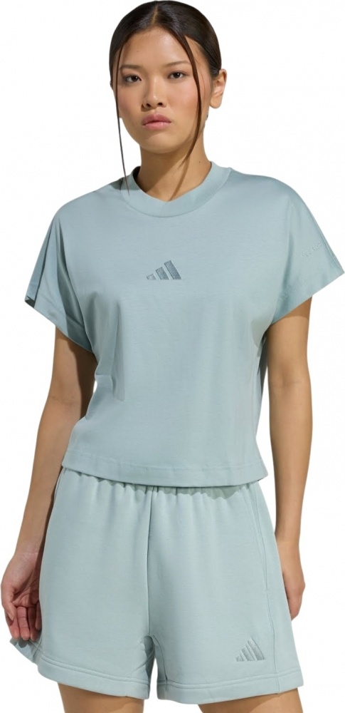 Футболка Adidas W ALL SZN TEE WOSA KE1047 р.S зеленый — фото 1