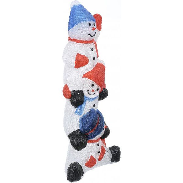 Светодиодная фигура литая Три снеговичка 60 LED 58 см