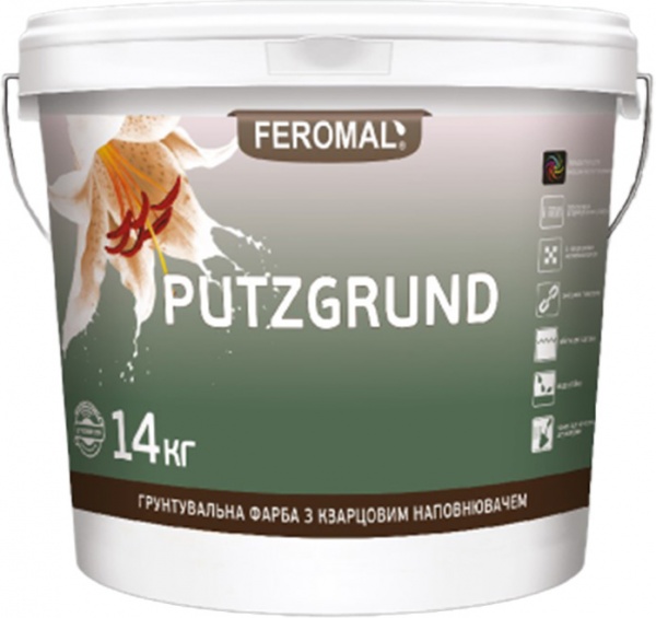Грунтовочная краска Feromal PUTZGRUND с кварцевым наполнителем белый 14кг 