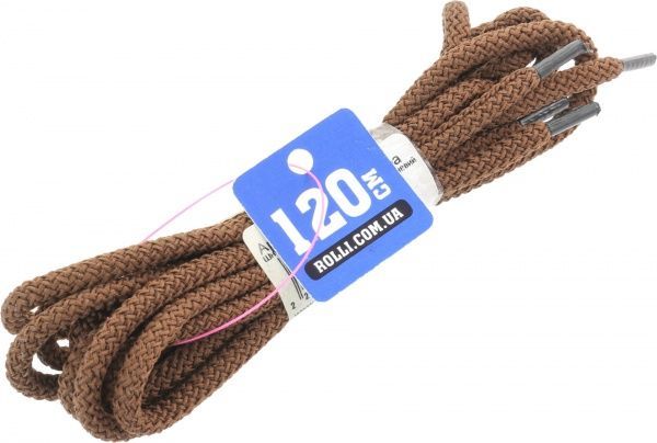 Шнурок  Rolli круглий 120 см коричневый