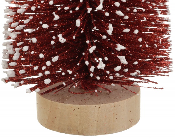 Елка декоративная настольная красная 8x20 см