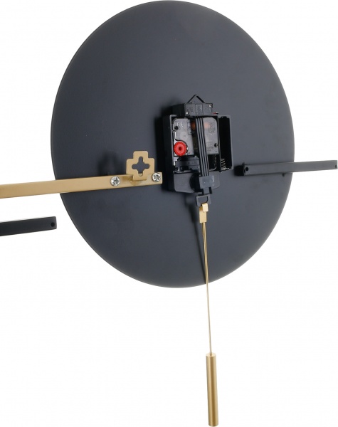 Часы настенные металлический 90х54 см черно-бело-золотой