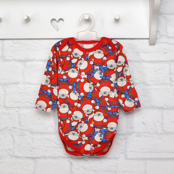 Боди унисекс Blanka Санта Клаус р.74 красный 12807 