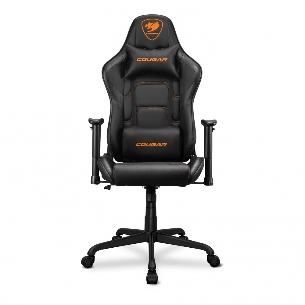 Кресло игровое Cougar Armor ELITE (Black), дышащая экокожа, стальной каркас черный