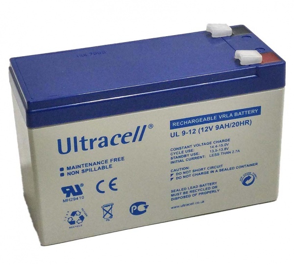 Батарея акумуляторна Ultracell UL9-12, 12В, 9Ач, AGM