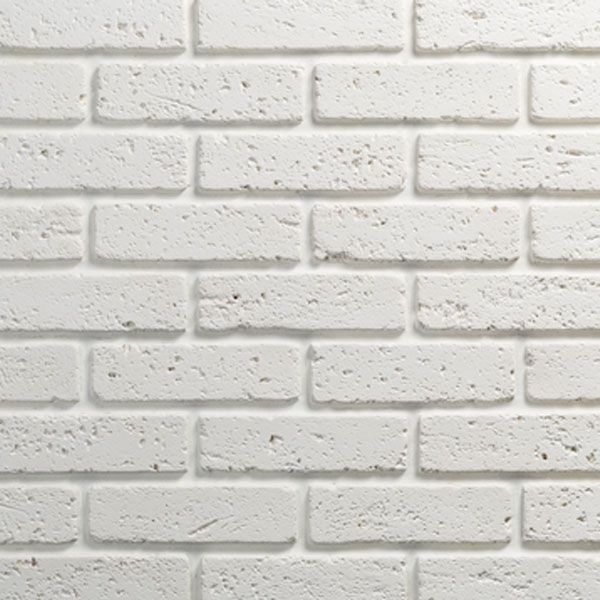 Плитка гипсовая прямая Саватекс Декор Кирпич травертин белый 0,8 кв.м 