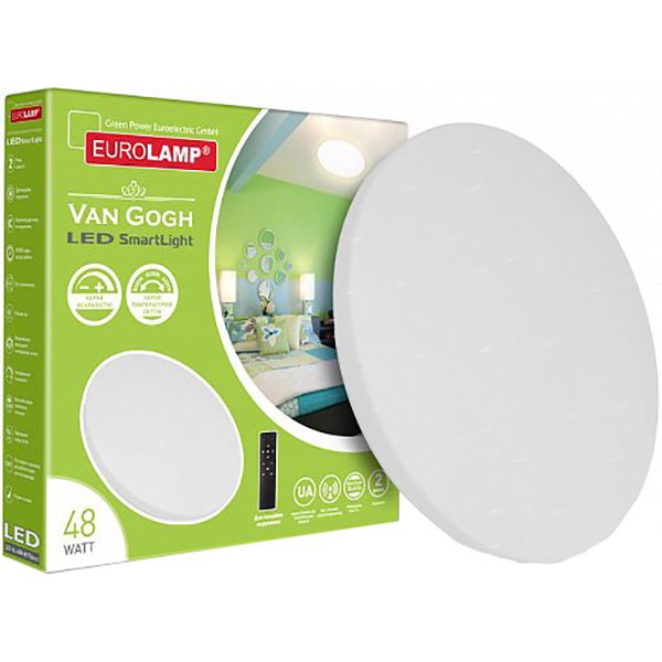 Світильник світлодіодний Eurolamp Smart Light Van Gogh із пультом ДК 48 Вт білий 3000-6500 К 