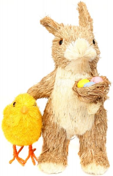 Декорация пасхальная Blooming Кролик с цыпленком LD190310-26