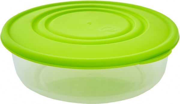 Контейнер харчовий Альфа круглий 1 л оливковий Алеана