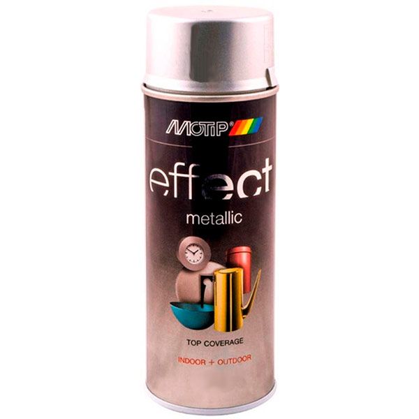 Краска аэрозольная Motip Deco Effect с эффектом металлик серебряный бриллиант 400 мл