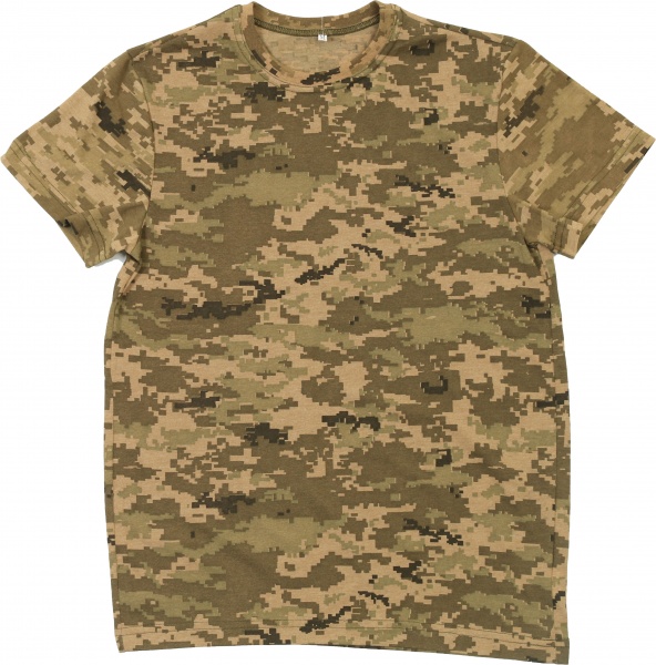 Футболка Мужская, Камуфляж р.М пиксель